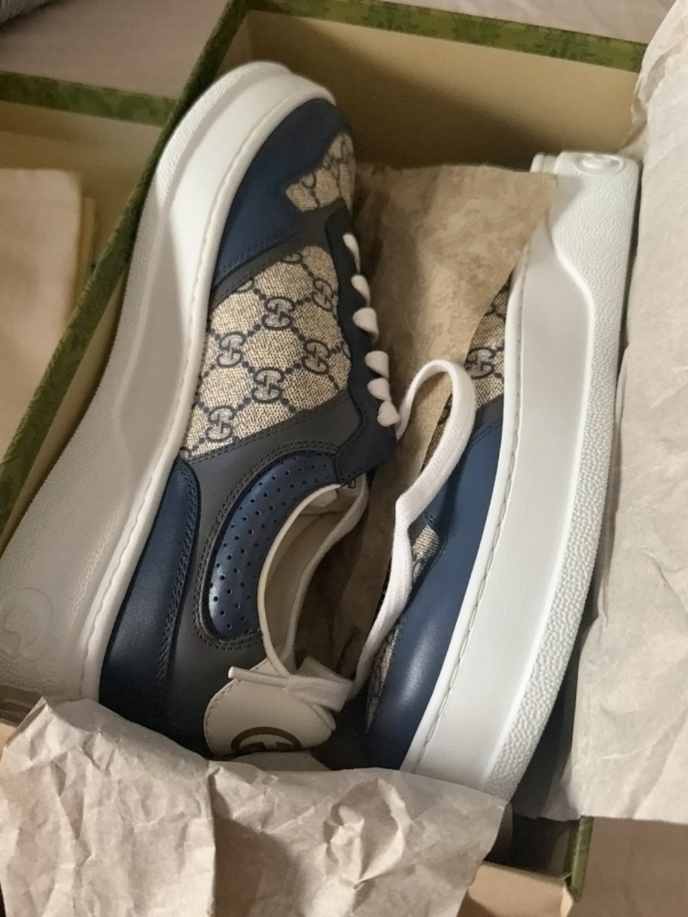 Gucci GG Supreme Sneaker 'Beige Blue'